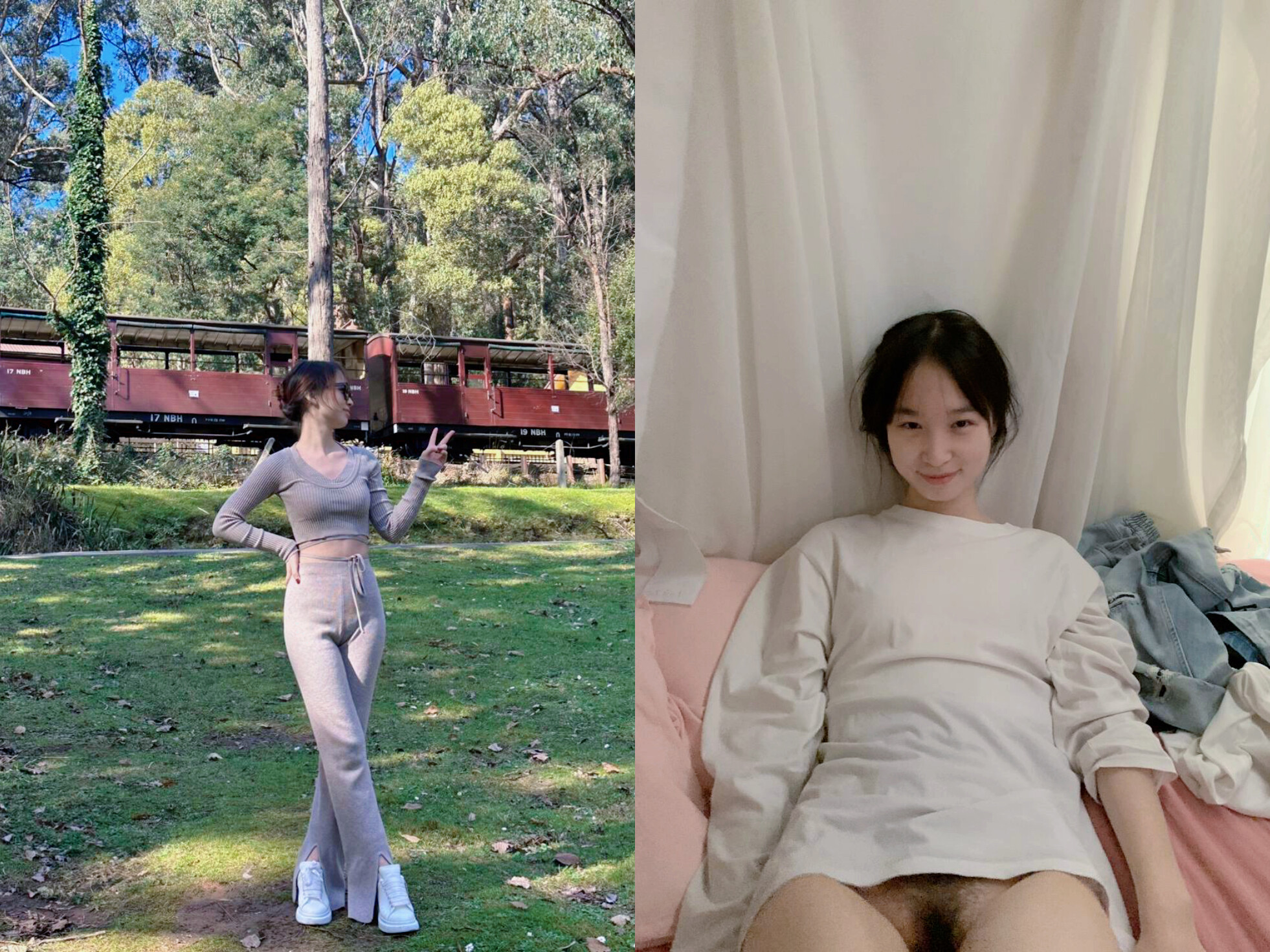 [清纯VS反差003] 人后母狗的样子可真骚[100P]