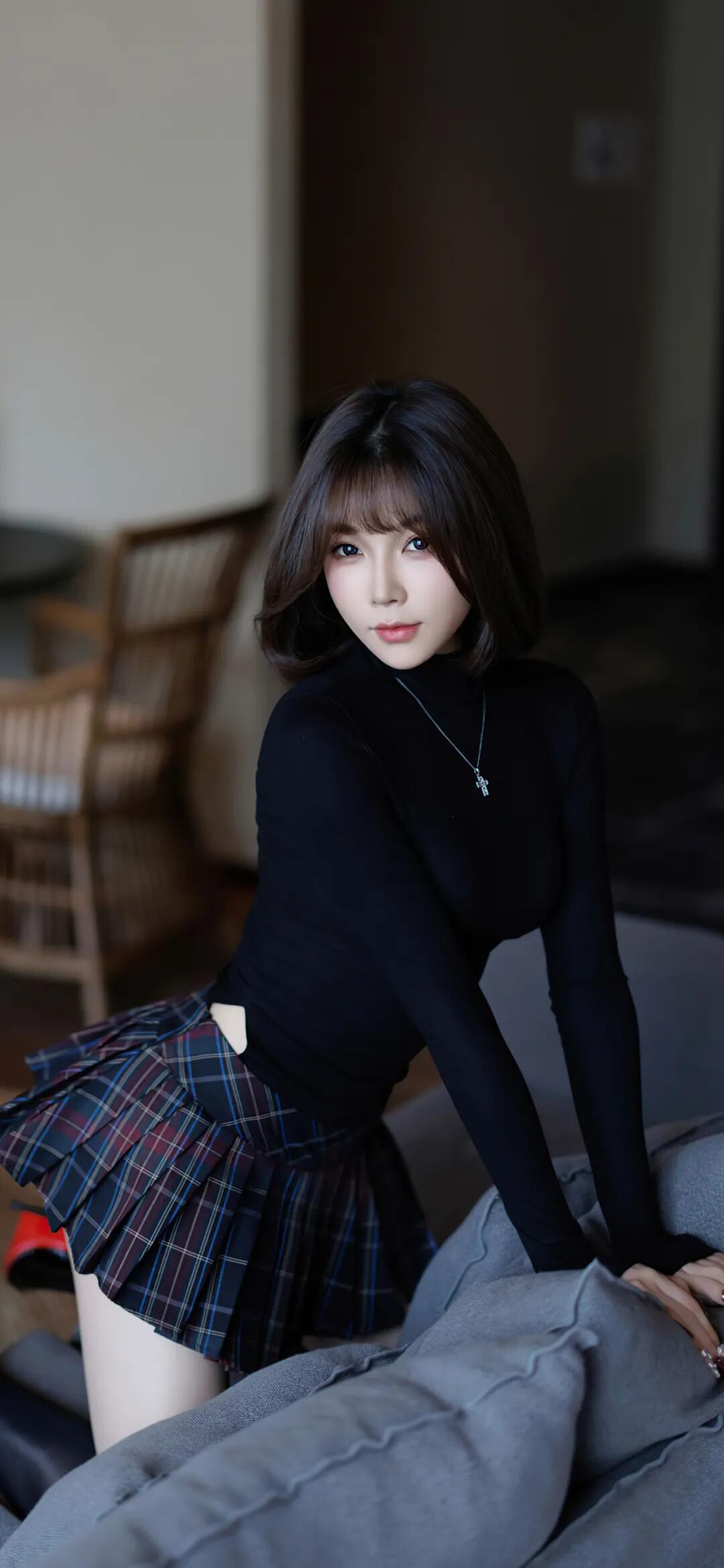 芝芝清纯动人百褶裙