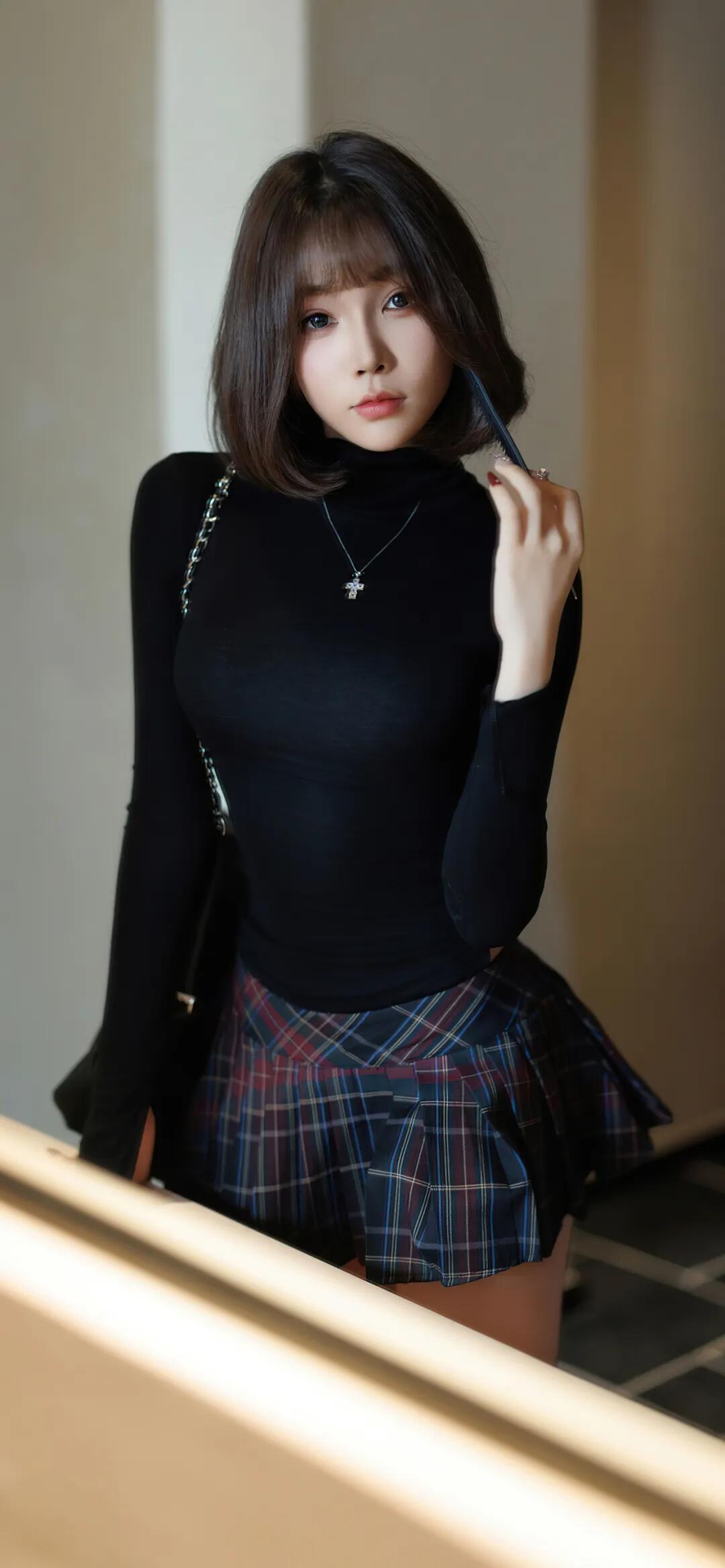 芝芝清纯动人百褶裙