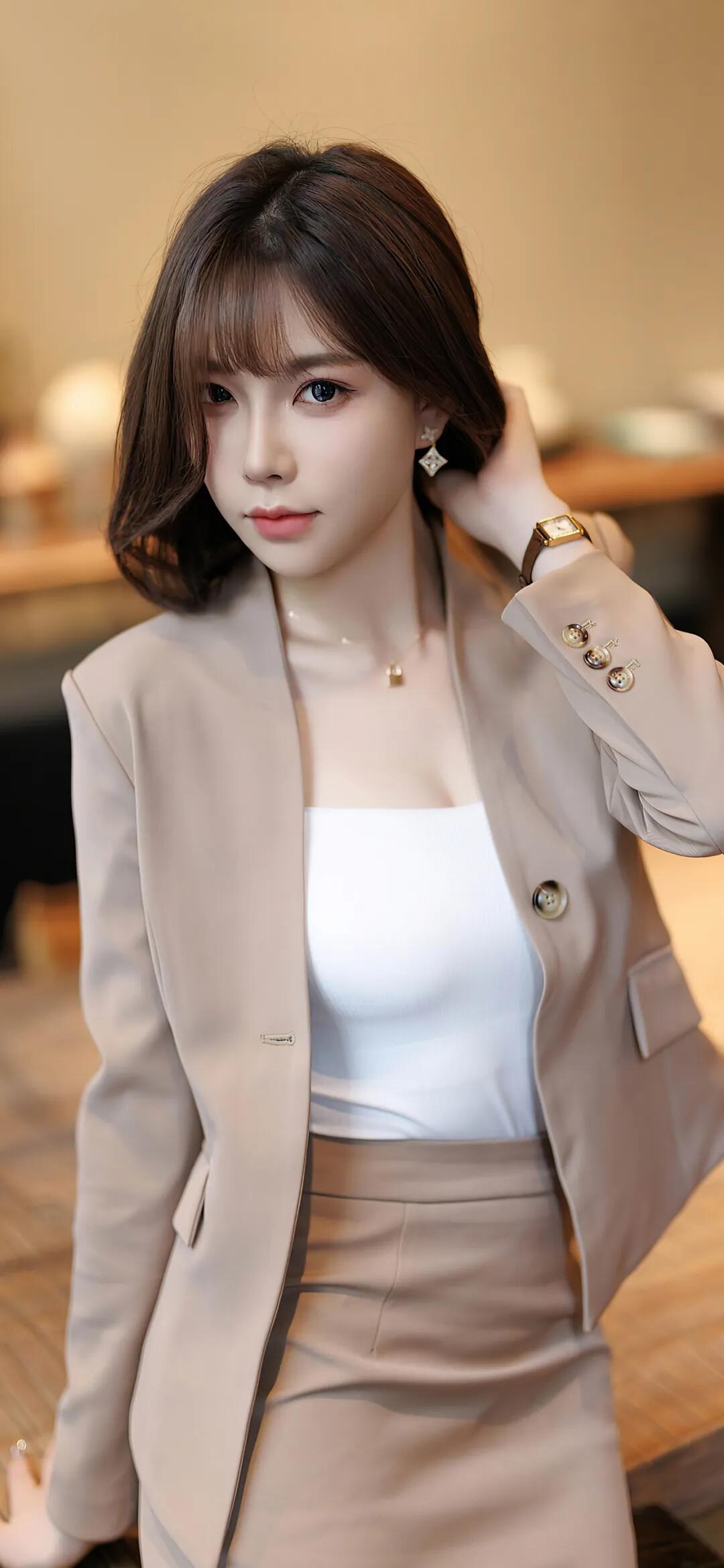 芝芝性感包臀裙和OL装，哪个更好看