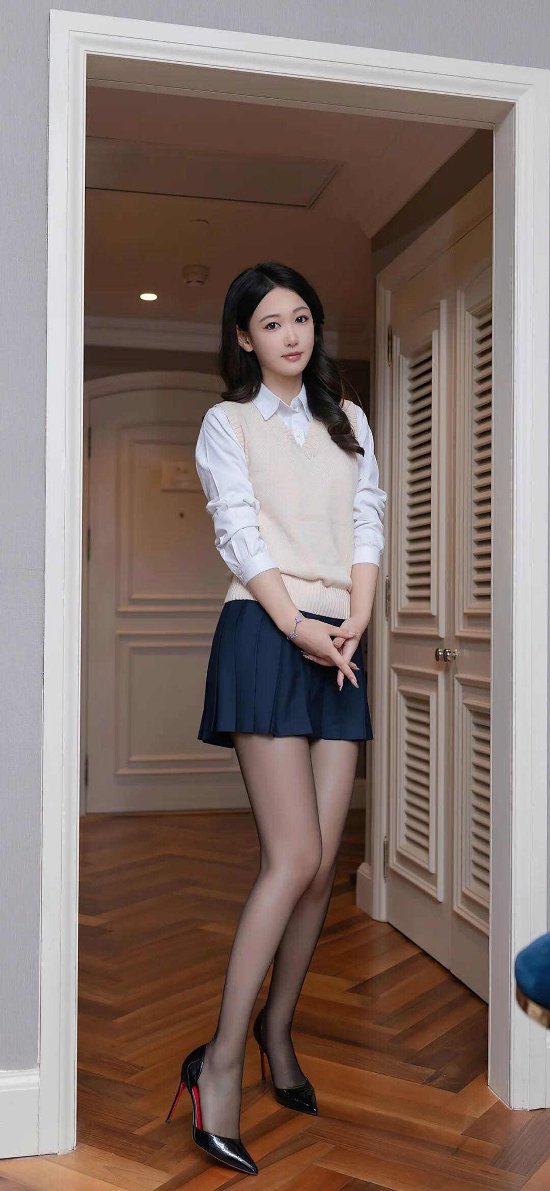 穿着十分干练的妹子