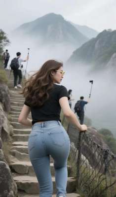 牛仔裤下的大屁股