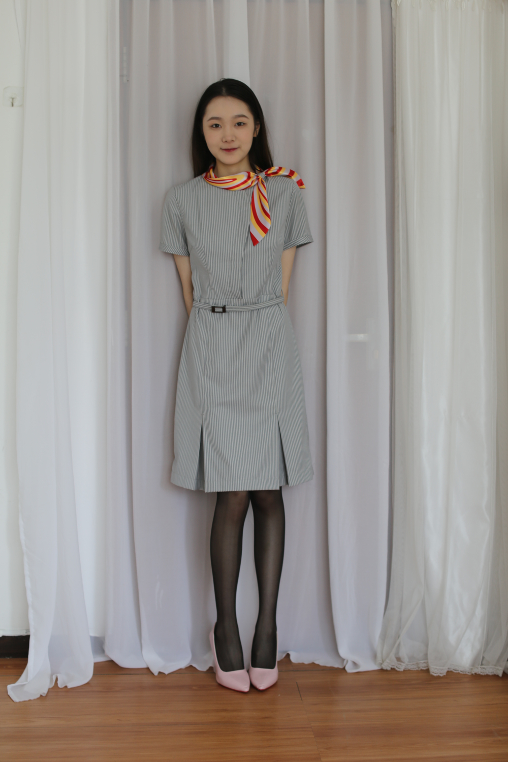 清纯少女丝袜空姐装太诱人了