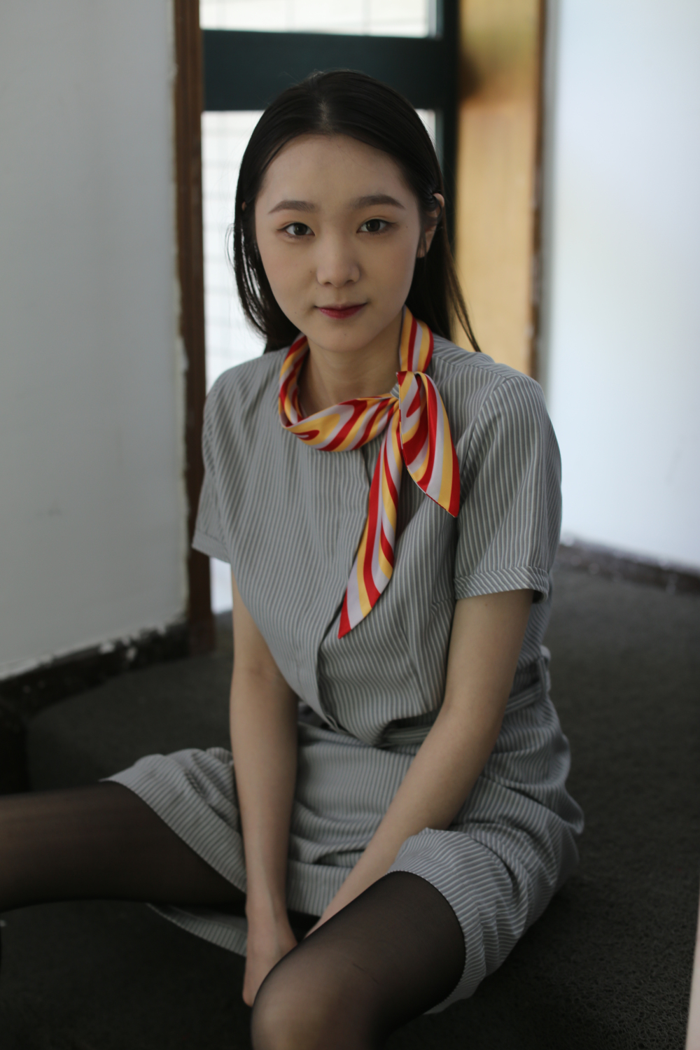 清纯少女丝袜空姐装太诱人了