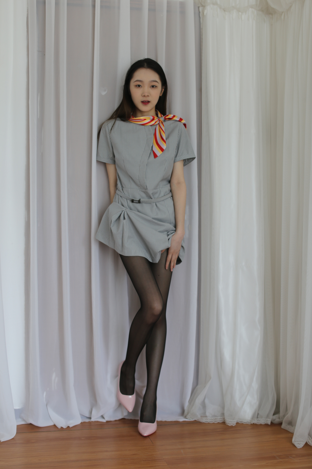 清纯少女丝袜空姐装太诱人了