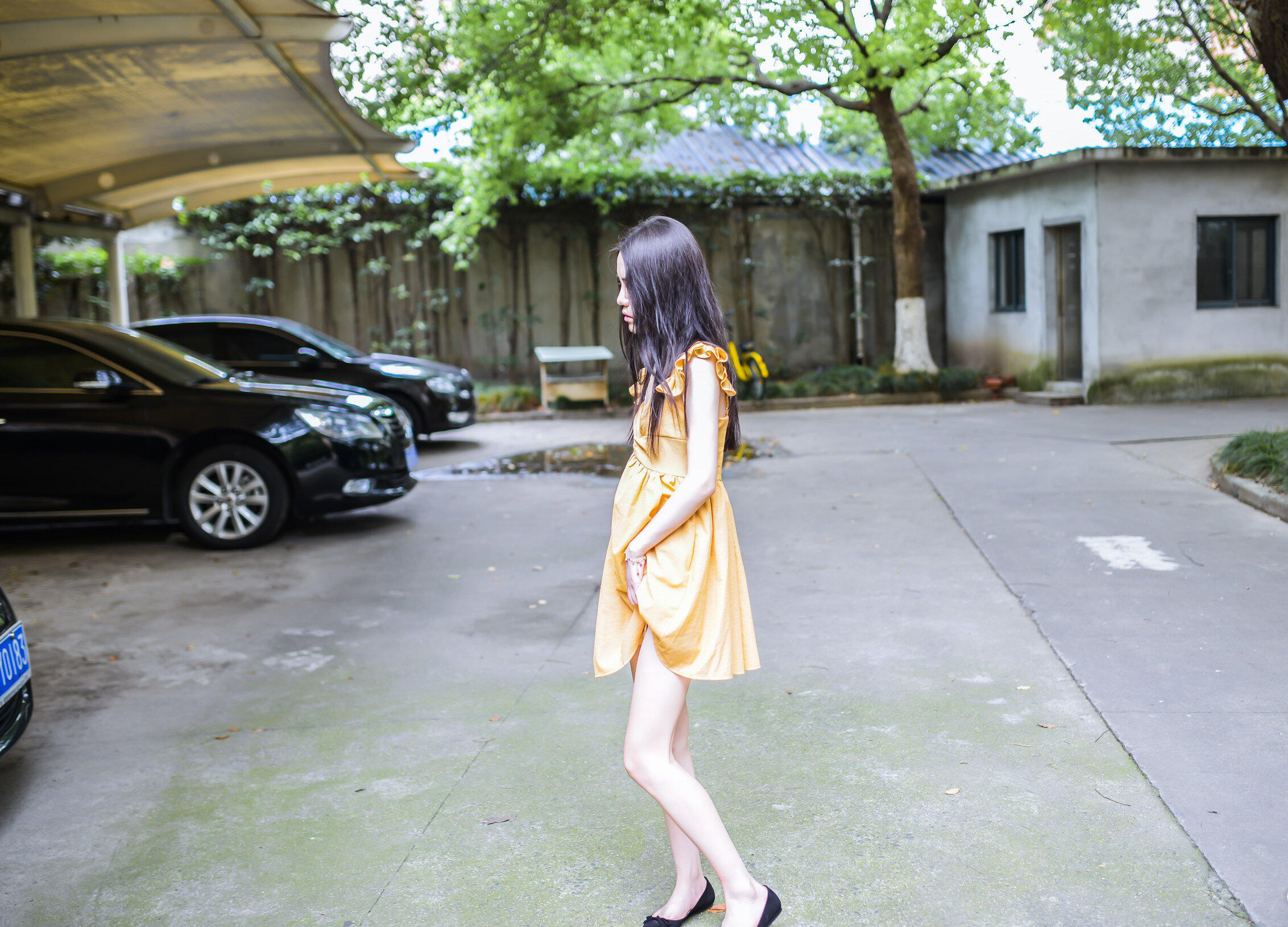 在学校露出的大学妹子