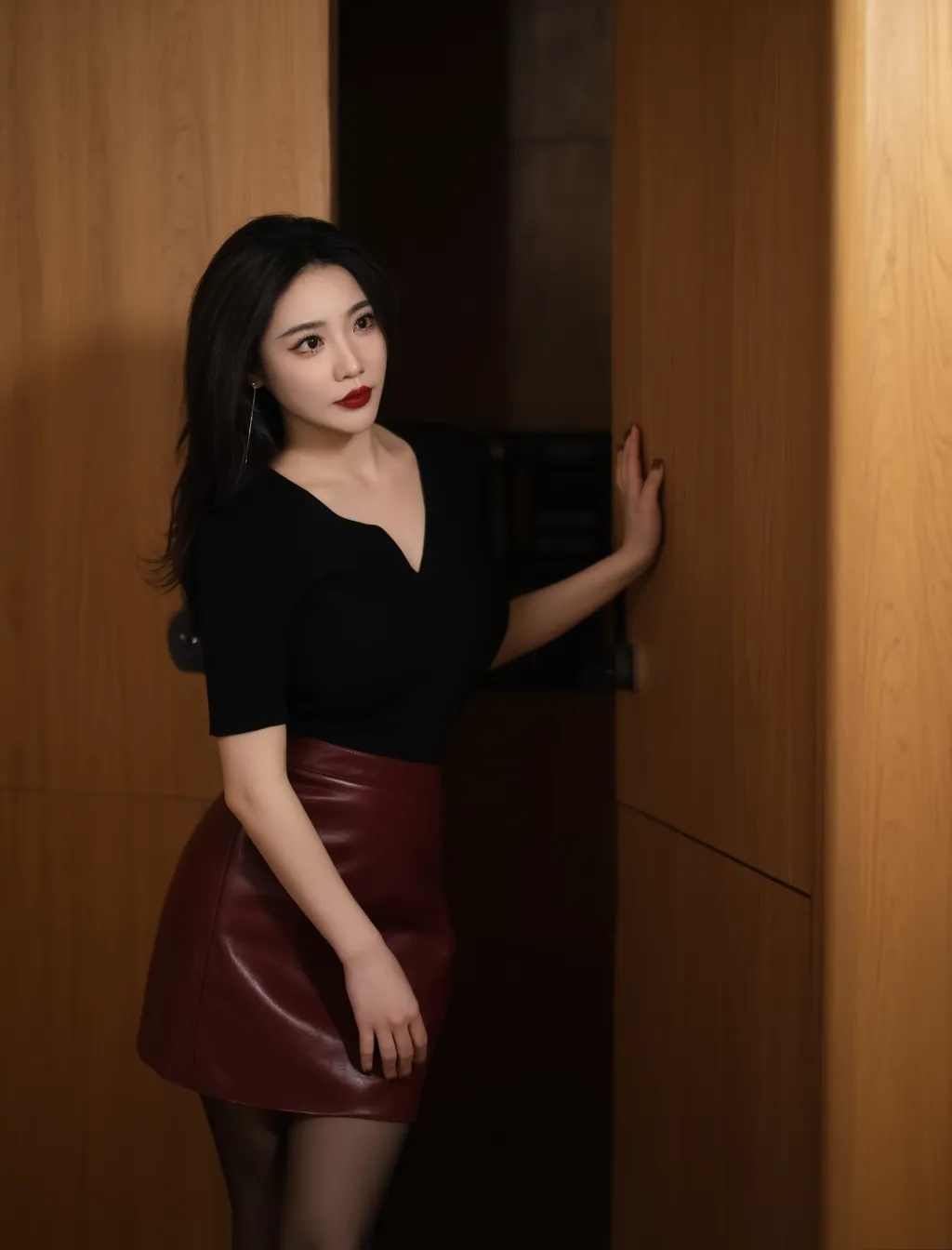 艳光四射的黑丝美腿，魅惑美艳，不可方物