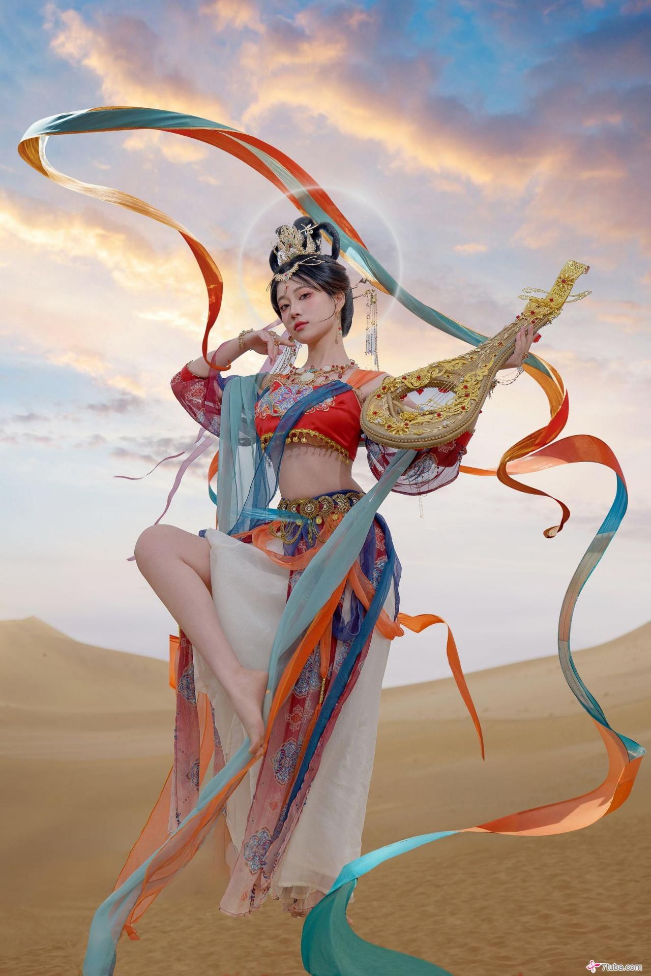 黄版敦煌飞天图