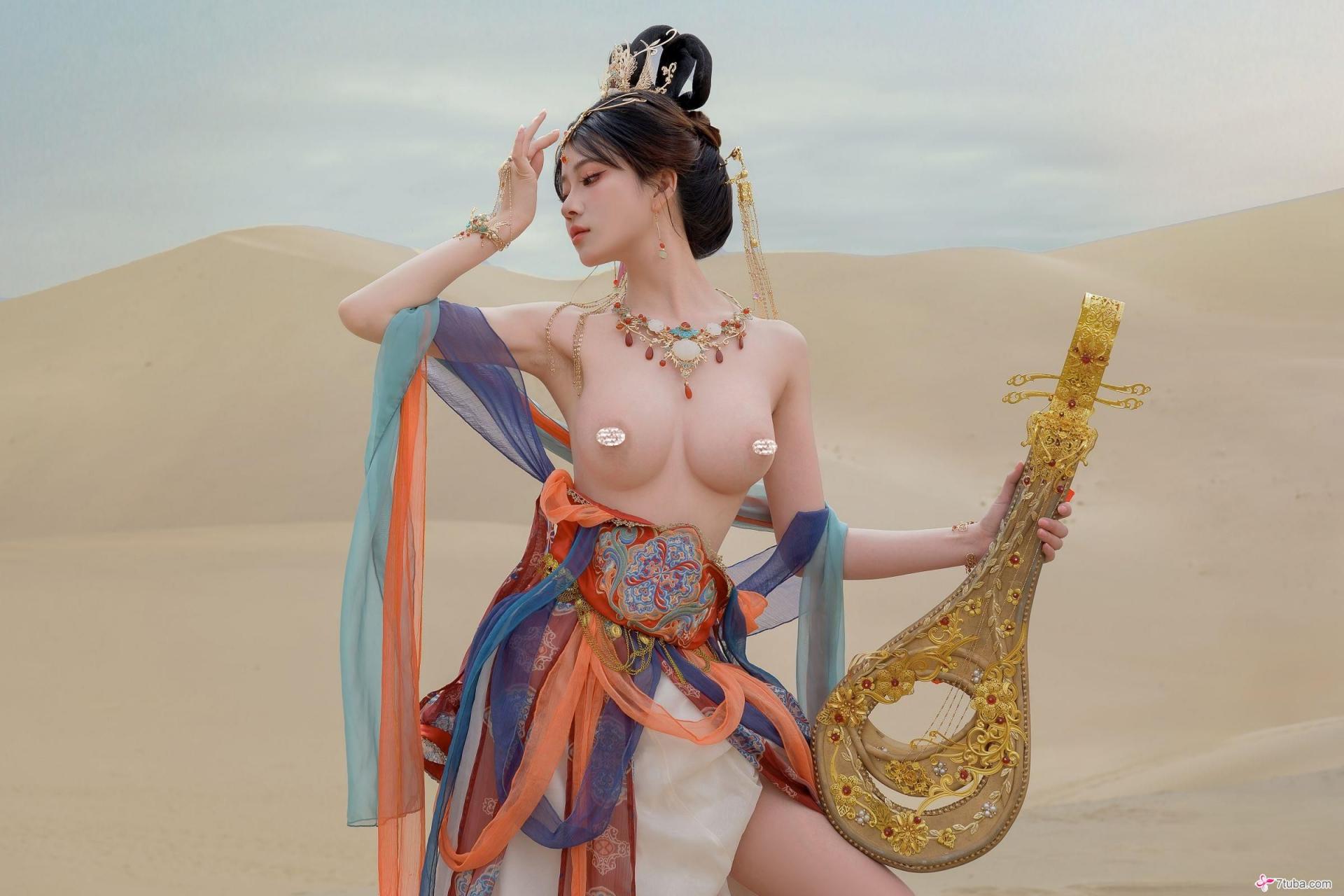 黄版敦煌飞天图