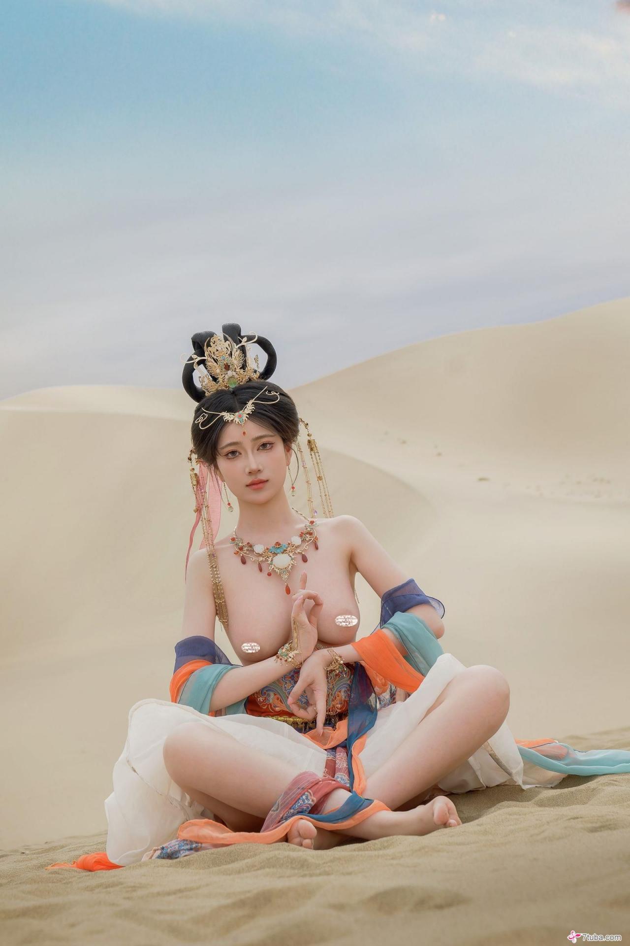 黄版敦煌飞天图