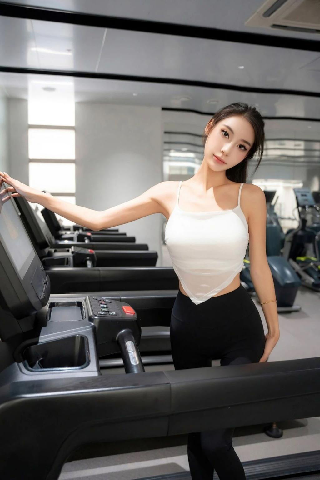 漂亮的瑜伽裤美女